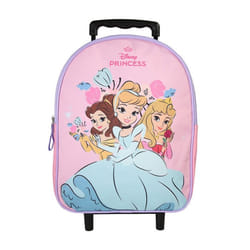 Bagtrotter - Princesses Disney - Sac à Dos Scolaire à Roulettes  - Rose Pâle - 1 Compartiment Zippé - Bretelles...