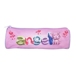 Bagtrotter - Stitch - Stitch et Angel - Trousse Scolaire Ronde - Violet - 1 Compartiment Zippé - 22x7x7cm - Matière Polyester...