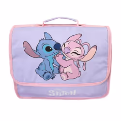 Bagtrotter - Stitch - Stitch et Angel - Cartable 32cm - Rose - 1 Compartiment - Bretelles Matelassés et Fermeture Velcro - ...