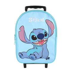 Bagtrotter - Stitch - Sac à Dos Scolaire à Roulettes  - Bleu Clair - 1 Compartiment Zippé - Bretelles Matelassées -...
