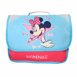 Bagtrotter - Minnie - Cartable 32cm - Rose - Fille - 1 Compartiment - Bretelles Matelassés et Fermeture Velcro - 32x10x23cm...
