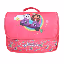Bagtrotter - Gabby et La Maison Magique - Cartable 32cm - Rose - Fille - 1 Compartiment - Bretelles Matelassés et Fermetur ...