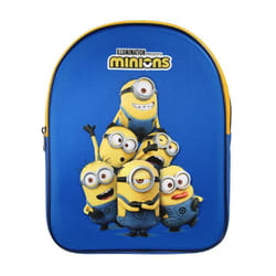 Bagtrotter - Les Minions - Sac à Dos Scolaire Goûter 31 cm - Bleu - 1 compartiment zippé - Bretelles Matelassées - Face Eva...