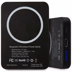 Batterie externe - power bank pour telephone Karl lagerfeld - KF000621 - KLPBMSOIBK Batterie externe à induction 3000 mAh