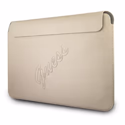 Guess Saffiano Script Computer Sleeve - Étui pour ordinateur portable 13 (or)
