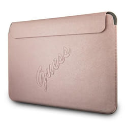 Guess Saffiano Script Computer Sleeve - Étui pour ordinateur portable 13 (rose)