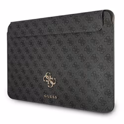 Guess 4G Big Metal Logo Computer Sleeve - Étui pour ordinateur portable 13 (Noir)