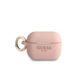 Coque pour Airpods Pro Cover Ring en Silicone Guess Rose