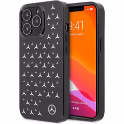 Coque de Protection - MERCEDES-BENZ - MEHCP13LESPBK - iPhone 13 Pro - Noir - Étoiles argentées