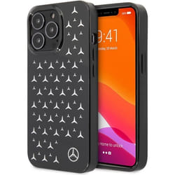 Coque de Protection - MERCEDES-BENZ - MEHCP13LESPBK - iPhone 13 Pro - Noir - Étoiles argentées