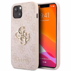 Coque de telephone - Guess - iPhone 13 - 4G Big Metal Logo - Rose - Rigide