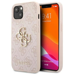 Coque de telephone - Guess - iPhone 13 - 4G Big Metal Logo - Rose - Rigide