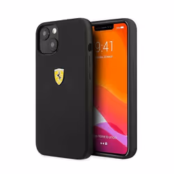Coque Rigide Ferrari Fessihcp13Mbk En Silicone Pour Iphone 13/14/15 6.1 Noir/Noir