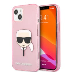 Karl Lagerfeld Coque iPhone 13 Pro Max 6,7" - Rose pailleté