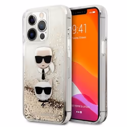 Coque de Protection - Karl Lagerfeld - KLHCP13XKICGLD - Doré - iPhone 13 Pro Max - Liquid Glitter