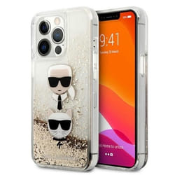 Coque de Protection - Karl Lagerfeld - KLHCP13XKICGLD - Doré - iPhone 13 Pro Max - Liquid Glitter