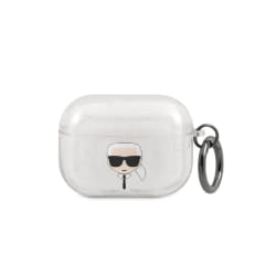 Karl Lagerfeld Coque AirPods Pro - Antichoc Glitter Argent