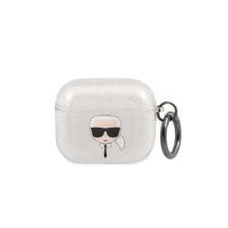 Karl Lagerfeld Coque AirPods 3 Glitter - Argent