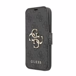 Guess Booktype 4G Big Metal Logo - Coque pour iPhone 13 Pro Max (Gris) - 3666339032593