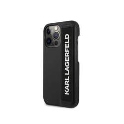Coque pour smartphone - KARL LAGERFELD - iPhone 13 Pro - Noir - Brillant - Sangle élastique arrière