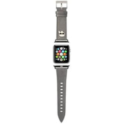 KARL LAGERFELD KLAWMOKHG Bracelet de montre pour Apple Watch 38/40/41 mm Argent Saffiano Karl Heads