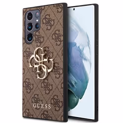 Guess 4G Big Metal Logo - Samsung Galaxy S22 Ultra (Marron) - 3666339046675