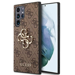 Guess 4G Big Metal Logo - Samsung Galaxy S22 Ultra (Marron) - 3666339046675