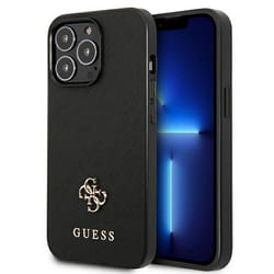 Guess 4G Small Metal Logo - Coque iPhone 13 Pro (noir)