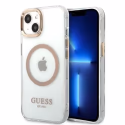 Guess Metal Outline MagSafe - Coque pour iPhone 13 (Transparente) - 3666339057145