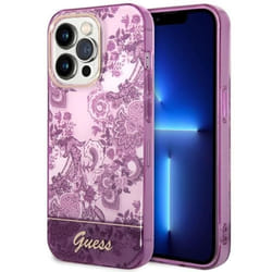 Guess Porcelain Collection - Coque pour iPhone 14 Pro Max (Fuchsia) - 3666339064396