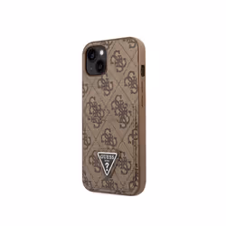 Coque pour Apple iPhone 14 PU 4G Porte-cartes Guess Marron