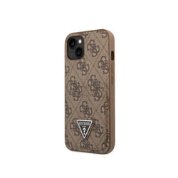 Coque pour Apple iPhone 14 PU 4G Porte-cartes Guess Marron
