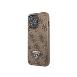 Coque pour Apple iPhone 14 Pro PU 4G Porte-cartes Guess Marron