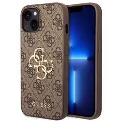 Guess 4G Big Metal Logo iPhone 14 Plus marron - GUHCP14M4GMGBR