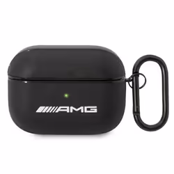 Étui en cuir - AMG - AirPods Pro - Noir - Clip amovible - Résistant aux rayures