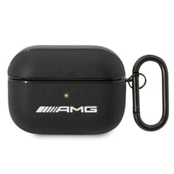 Étui en cuir - AMG - AirPods Pro - Noir - Clip amovible - Résistant aux rayures