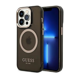 Coque - Guess - Gold Outline - Translucent - Compatible MagSafe - iPhone 14 Pro Max