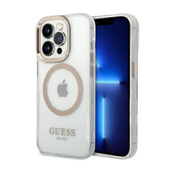 Guess Metal Outline MagSafe - Coque pour iPhone 14 Pro Max (Transparente) - 3666339069735