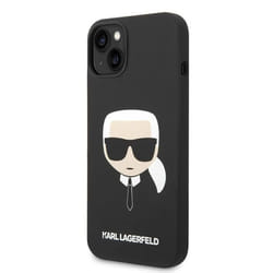 Karl Lagerfeld Silicone Ikonik Karl-39s Head MagSafe - Coque pour iPhone 14 Plus (Noir) - 3666339078003