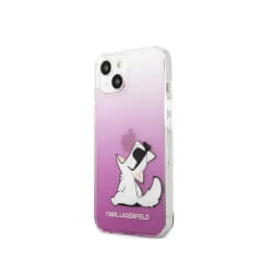 Karl Lagerfeld Coque iPhone 14 Plus Choupette Eat - Rose
