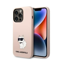 Karl Lagerfeld Silicone NFT Choupette - Coque pour iPhone 14 Pro (Rose) - 3666339086701