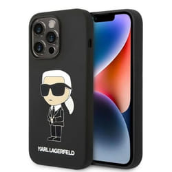 Coque - Karl Lagerfeld - Silicone NFT Ikonik MagSafe - iPhone 14 Pro Max - Flexible - Noir