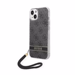 Guess 4G Print Cord - Coque pour iPhone 14 Plus (Noir) - 3666339093808