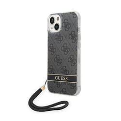 Guess 4G Print Cord - Coque pour iPhone 14 Plus (Noir) - 3666339093808