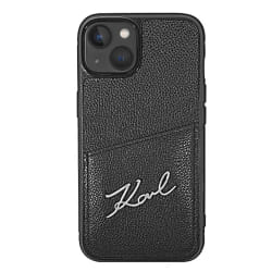 Karl Lagerfeld Coque pour iPhone 14 Plus avec Porte Carte Rigide Élégant Noir