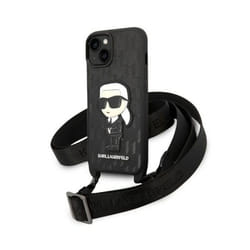 Karl Lagerfeld NFT Monogram Ikonik Patch - Coque pour iPhone 14 (Noir) - 3666339098650