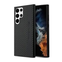 AMG Carbon Stripe -amp Embossed - Coque pour Samsung Galaxy S23 Ultra (Noir) - 3666339113117