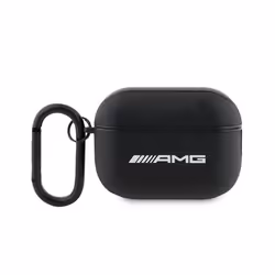 Étui pour AirPods Pro 2 - AMG - Cuir - Noir - Grand logo - Protection élégante