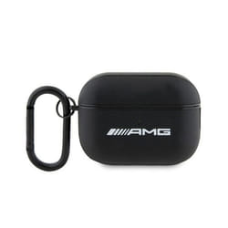 Étui pour AirPods Pro 2 - AMG - Cuir - Noir - Grand logo - Protection élégante