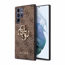 Coque de téléphone - Guess - S23 Ultra - Marron - Logo Guess 4G - Protection chocs et rayures
